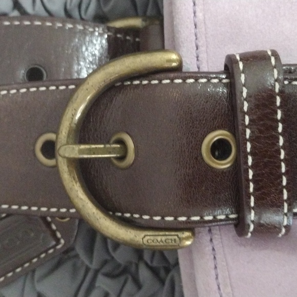 Coach Suede Leather Shoulder Bag - Picture 3 of 9